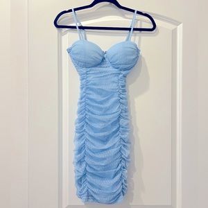 Blue Lace Windsor Dress XS